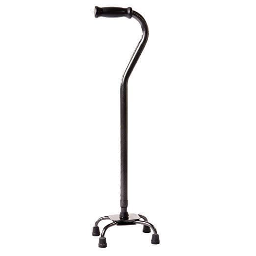 Carex Bariatric Quad Cane - Adjustable Height Walking Stick with Small Base - Senior.com Quad Canes
